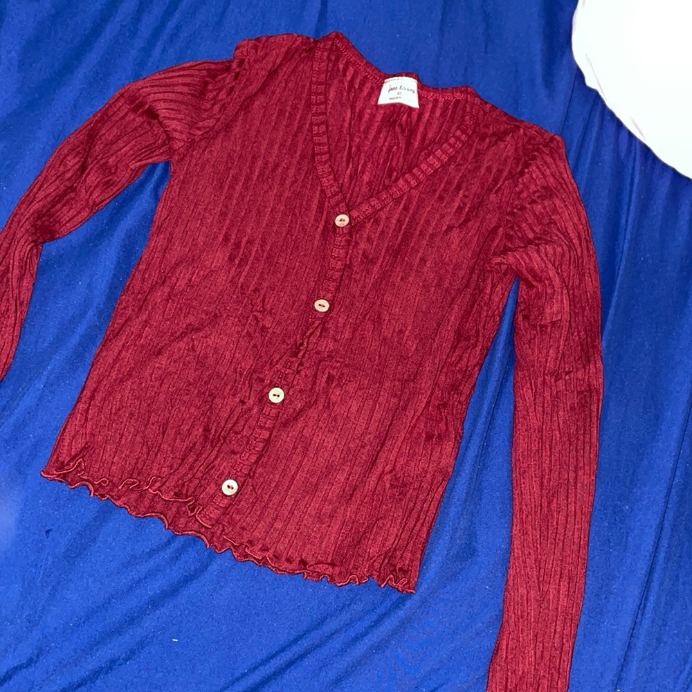 Long sleeve button up top